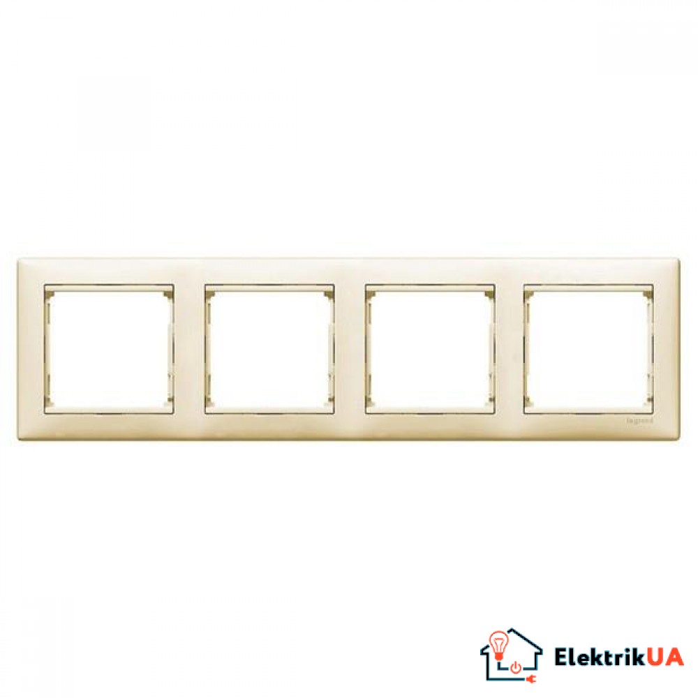 Рамка 4 поста Legrand Valena слоновая кость (774354)